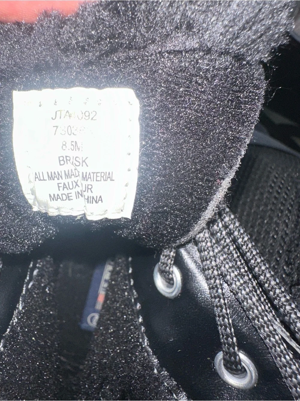 U.S. Polo Assn. Black Quilted Lace-Up Boots with Emblem